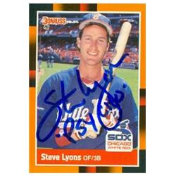 586222 Steve Lyons Autographed Baseball Card - Chicago White Sox 1988 Donruss Baseballs Best - No.291 Inscribed Psycho
