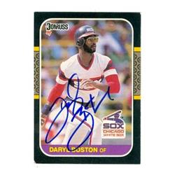 586400 Daryl Boston Autographed Baseball Card - Chicago White Sox 1987 Donruss - No.137