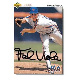 586853 Frank Viola Autographed Baseball Card - New York Mets 1992 Upper Deck - No.277