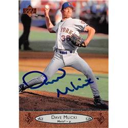 586899 Dave Mlicki Autographed Baseball Card - New York Mets SC 1996 Upper Deck - No.138
