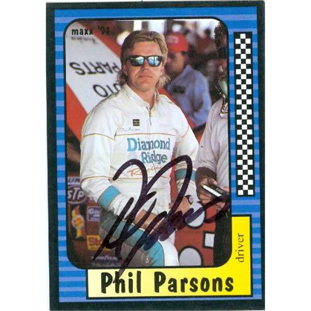 587179 Phil Parsons Autographed Trading Card - Auto Racing Maxx 1991