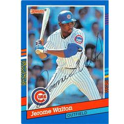 Jerome Walton autographed baseball card (Chicago Cubs 67) 1991 Donruss #72 - Baseball Slabbed Autographed Cards