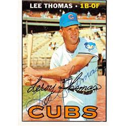 Lee Thomas autographed baseball card (Chicago Cubs 67) 1967 Topps #458 - Baseball Slabbed Autographed Cards