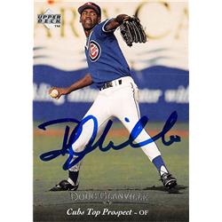 619617 Doug Glanville Autographed Baseball Card - Chicago Cubs 67 1995 Upper Deck - No.129