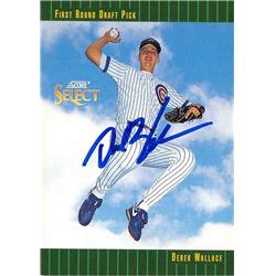 Derek Wallace autographed baseball card (Chicago Cubs 67) 1992 Score Select #357 Draft Pick - Baseball Slabbed Autographed Cards