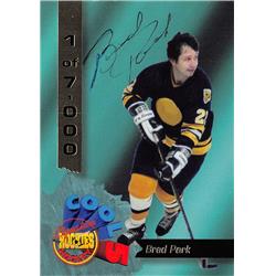 Brad Park autographed Hockey Card (Boston Bruins) 1994 Signature Rookies Cool 5#CF2 in black - Hockey Slabbed Autographed Cards