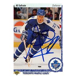 619912 Al Iafrate Autographed Hockey Card - Toronto Maple Leafs 1991 Upper Deck - No.157