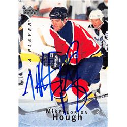 Mike Hough Autographed Hockey Card - Florida Panthers, SC 1996 Upper Deck Be A Player - No.122