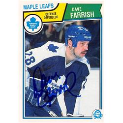 620813 Dave Farrish Autographed Hockey Card - Toronto Maple Leafs, 67 1983 O-Pee-Chee - No.329 -  Autograph Warehouse
