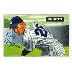621525 Bob Kuzava Autographed Baseball Card - Washington Senators, 67 1951 Bowman - No.97 1986 CCC Reprint Series -  Autograph Warehouse