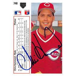 621554 Chris Hammond Autographed Baseball Card - Cincinnati Reds, 67 1991 Upper Deck Signed on Back -  Autograph Warehouse
