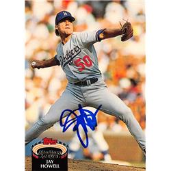 621700 Jay Howell Autographed Baseball Card - Los Angeles Dodgers 1992 Topps Total - No.457