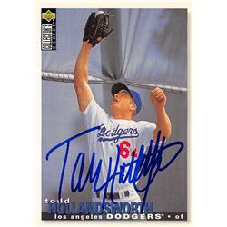 621738 Todd Hollandsworth Autographed Baseball Card - Los Angeles Dodgers 1995 Upper Deck - No.231