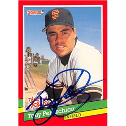 621769 Tony Perezchica Autographed Baseball Card - San Francisco Giants 1991 Donruss The Rookies - No.10