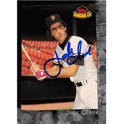 621827 Jack Clark Autographed Baseball Card - San Francisco Giants 2001 Topps American Pie - No.42