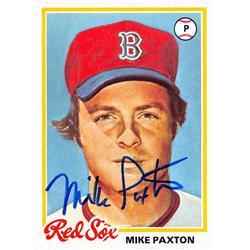 621899 Mike Paxton Autographed Baseball Card - Boston Red Sox 1978 Topps - No.216
