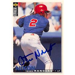 622019 Otis Nixon Autographed Baseball Card - Texas Rangers 1995 Upper Deck - No.396