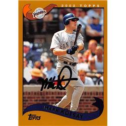 626723 Mark Kotsay Autographed Baseball Card - San Diego Padres 2002 Topps - No.47