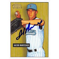 637591 Jacob Marceaux Autographed Baseball Card - Florida Marlins 2005 Bowman Heritage First Year Rookie - No.283