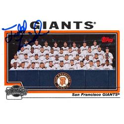 637804 Todd Linden Autographed Baseball Card - San Francisco Giants 2004 Topps Team - No.662