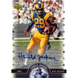 638176 Harold Jackson Autographed Football Card - Los Angeles Rams 2005 Upper Deck Legends - No.LSHJ
