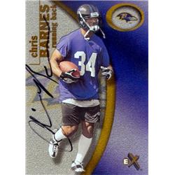 638308 Chris Barnes Autographed Football Card - Baltimore Ravens 2001 Fleer EX - No.106