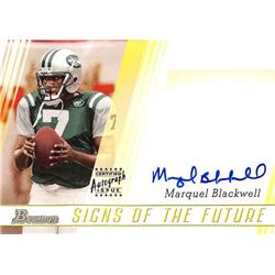 638409 Marquel Blackwell Autographed Football Card - New York Jets, South Florida Bulls 2003 Bowman Signs of the Future Rookie - No.SFMB
