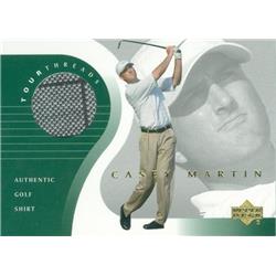 583239 Casey Martin Player Worn Shirt Patch Golf Card - PGA Golfer 2001 Upper Deck Tour Threads - No.TTMA