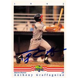 465755 Anthony Graffagnino Autographed Baseball Card - Macon Braves 1992 Classic Best Rookie - No.372