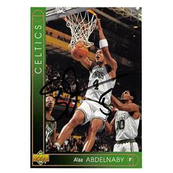 622393 Alaa Abdelnaby Autographed Basketball Card - Boston Celtics 1994 Upper Deck - No.134