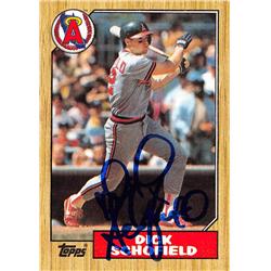 622650 Dick Schofield Autographed Baseball Card - California Angels 1987 Topps - No.502