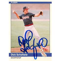 622676 Dick Schofield Autographed Baseball Card - California Angels 1994 Fleer - No.U105