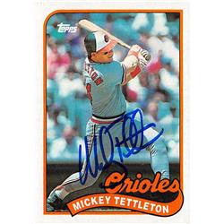 Mickey Tettleton Autographed Baseball Card - Baltimore Orioles 1989 Topps - No.521