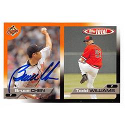 622724 Bruce Chen Autographed Baseball Card - Baltimore Orioles 2005 Topps Total - No.616