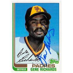 622876 Gene Richards Autographed Baseball Card - San Diego Padres 1982 Topps - No.708