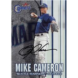 623034 Mike Cameron Autographed Baseball Card - Seattle Mariners 2000 Fleer Gamers - No.43