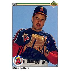 623181 Mike Fetters Autographed Baseball Card - California Angels 1990 Upper Deck - No.742