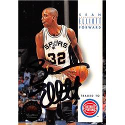 623443 Sean Elliott Autographed Basketball Card - San Antonio Spurs 1993 Skybox - No.164 -  Autograph Warehouse