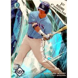 623766 4 x 6 in. Brendan McKay Baseball Card - Rookie Refractor Tampa Bay Rays 2017 Topps Bowman - No.TOCBM Top of Class Box Topper limited 09 of 99