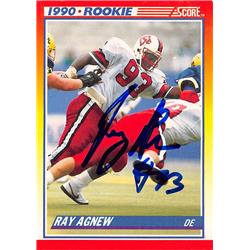 624321 Ray Agnew Autographed Football Card - NC State Wolfpack 1990 Score Rookie - No.293 -  Autograph Warehouse