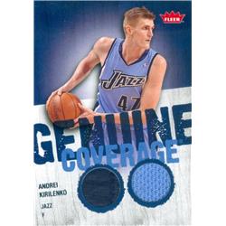 Andrei Kirilenko Player Worn Jersey Patch Basketball Card - Utah Jazz 2009 Fleer Genuine Coverage - No.GCAK