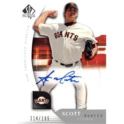 Scott Munter autographed baseball card (San Francisco Giants) 2005 Upper Deck #167 LE 114/185 - MLB Autographed Baseball Cards