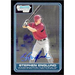 Stephen Englund autographed baseball card (Washington Nationals) 2006 Bowman Chrome 1st Rookie #DP88 - Baseball Slabbed Autographed Cards