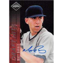 650155 Matt Barnes Autographed Baseball Card - Boston Red Sox, UCONN 2012 Panini Limited Draft Hits Rookie - No.6 LE 35-148