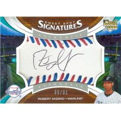 650162 Robert Andino Autographed Baseball Card - Florida Marlins 2006 Upper Deck Sweet Spot Signatures Rookie - No.183 LE 80-91