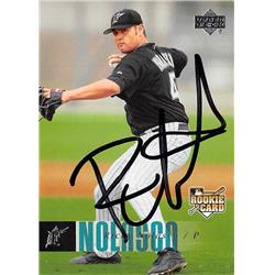 650225 Ricky Nolasco Autographed Baseball Card - Florida Marlins 2006 Upper Deck Rookie - No.932