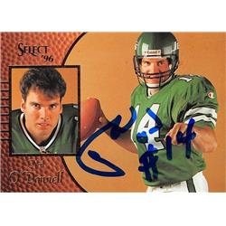 650432 Neil ODonnell Autographed Football Card - New York Jets, SC 1996 Pinnacle Select - No.78 -  Autograph Warehouse