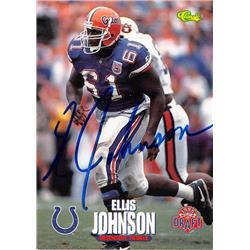 650444 Ellis Johnson Autographed Football Card - Univeristy Florida Gators drafted Colts 1995 Classic - No.15 Rookie