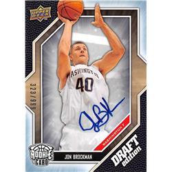 Jon Brockman Autographed Basketball Card - Washington Huskies 2009 Upper Deck Draft Certified Rookie - No.39 LE