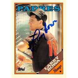 650810 Larry Bowa Autographed Baseball Card - San Diego Padres, SC88 1988 Topps Glossy - No.284